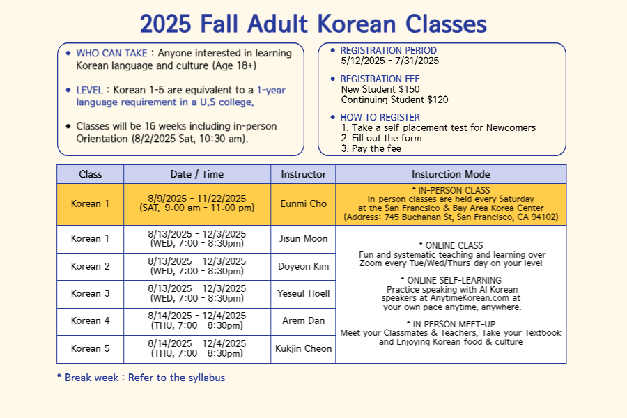 Adult Korean Class Adult Korean Class