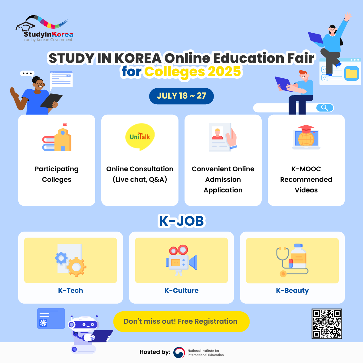 STUDY IN KOREA Online Education Fair for Colleges 2025 [July 18~27]